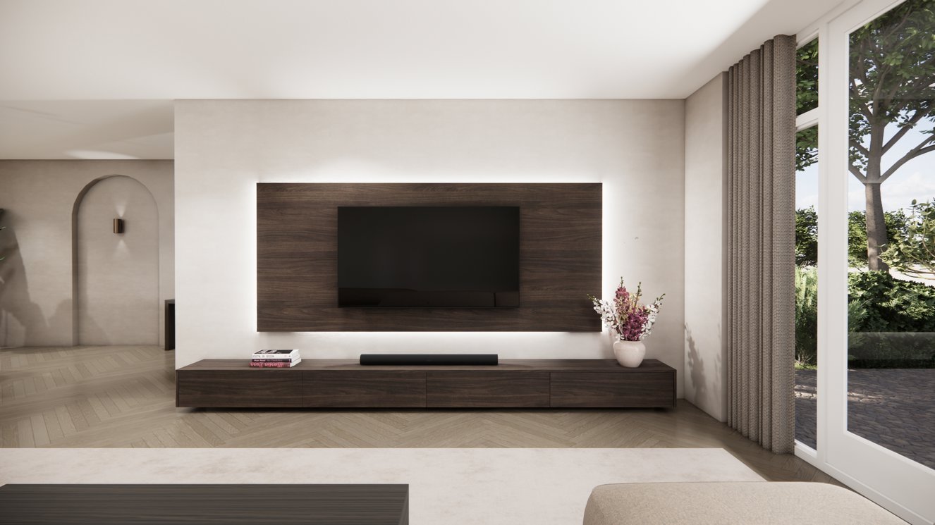 Wandpaneel Melamine Eiken - TV paneel