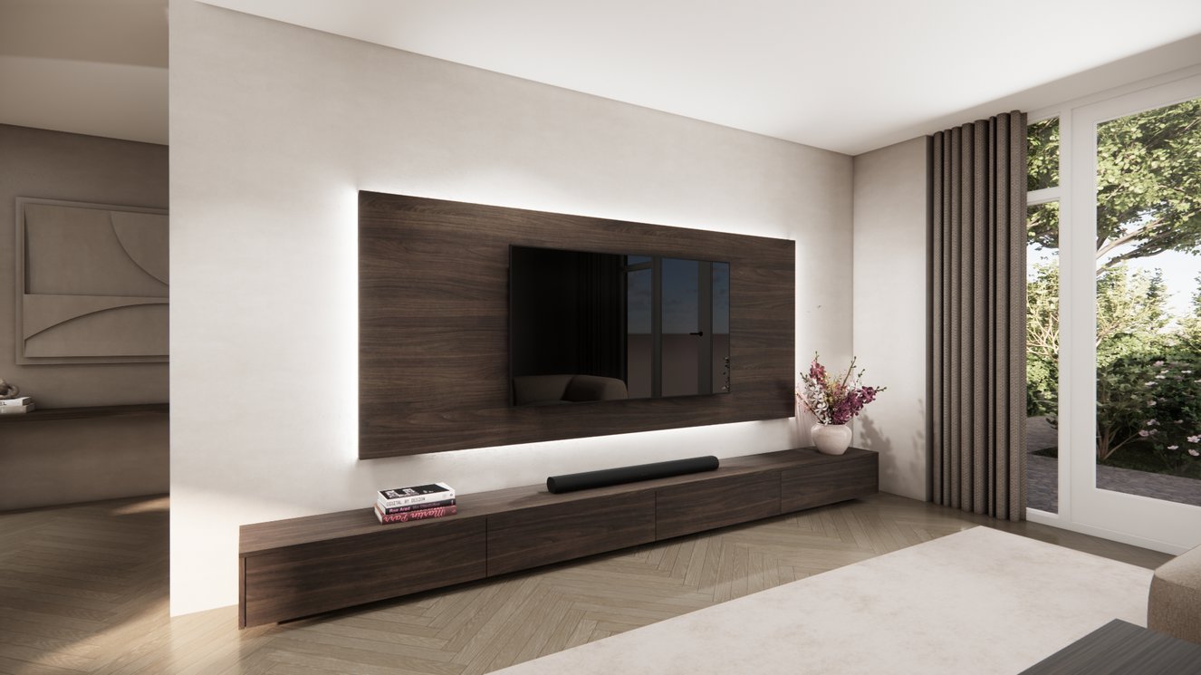 Wandpaneel Melamine Eiken - TV paneel