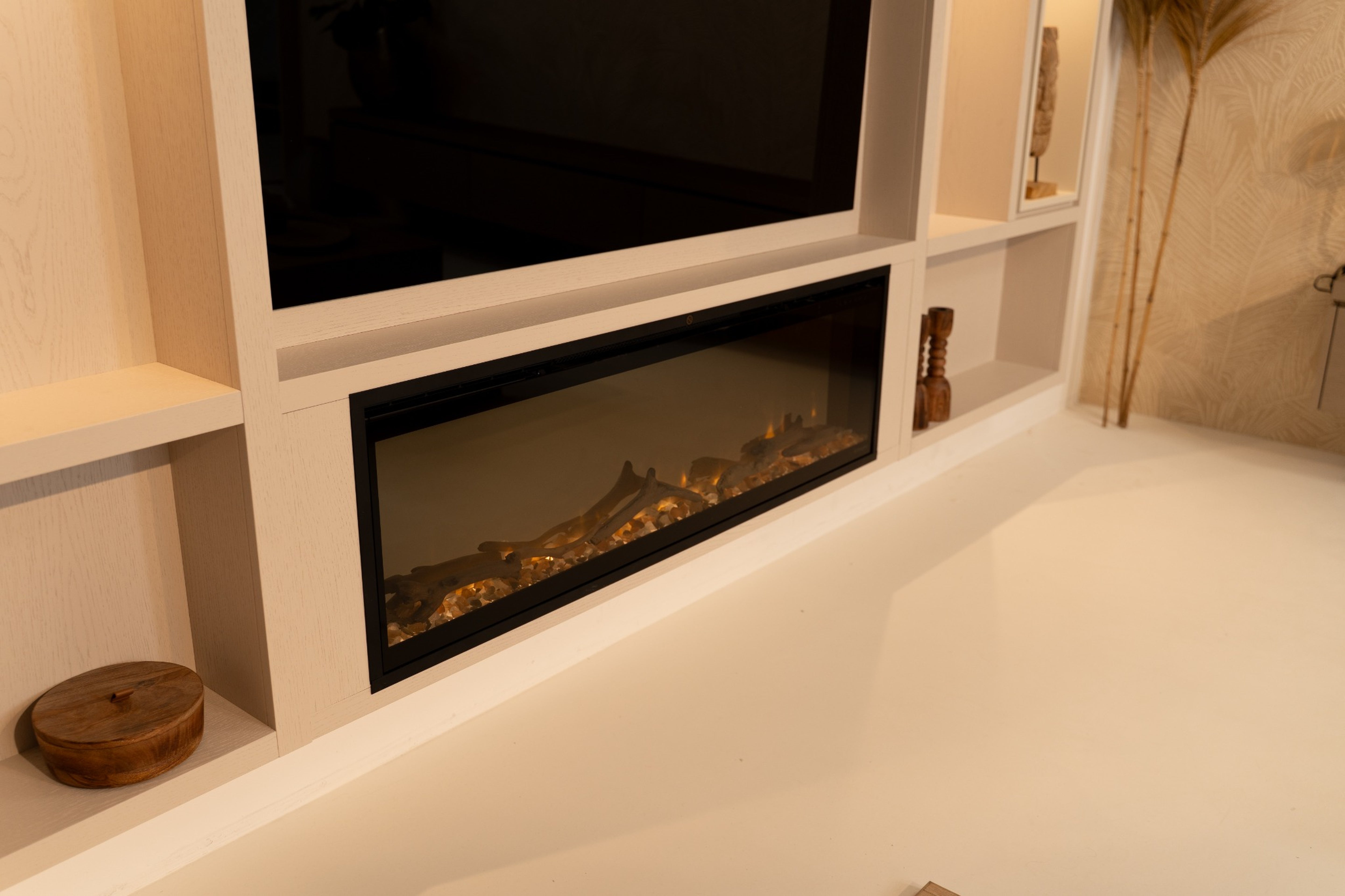 Cinewall Como - Zwevend - Eiken - Elektrische Haard - 50 Inch