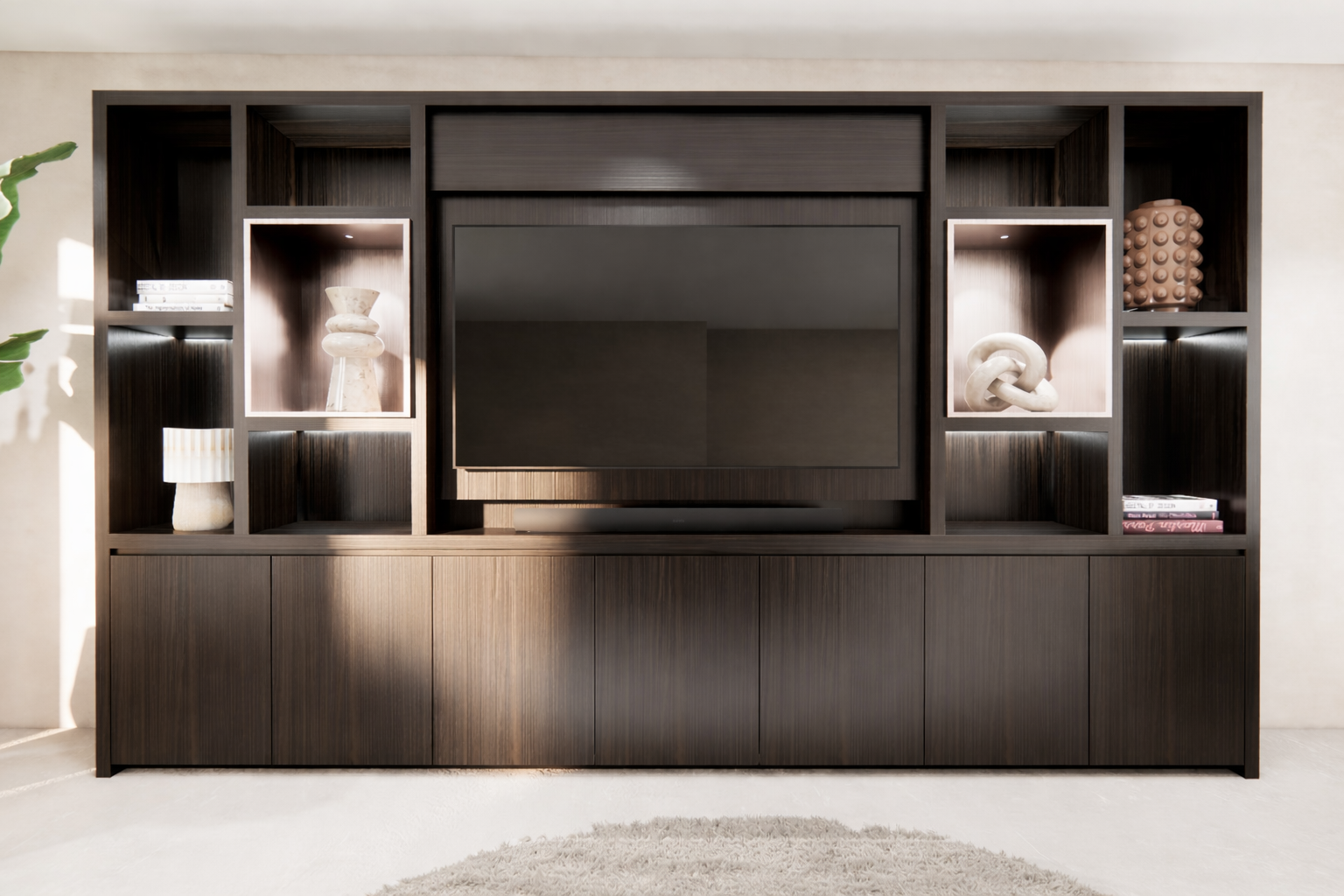 Cinewall Cole - Staand - Eiken - 7 Deurs - 350-410 cm