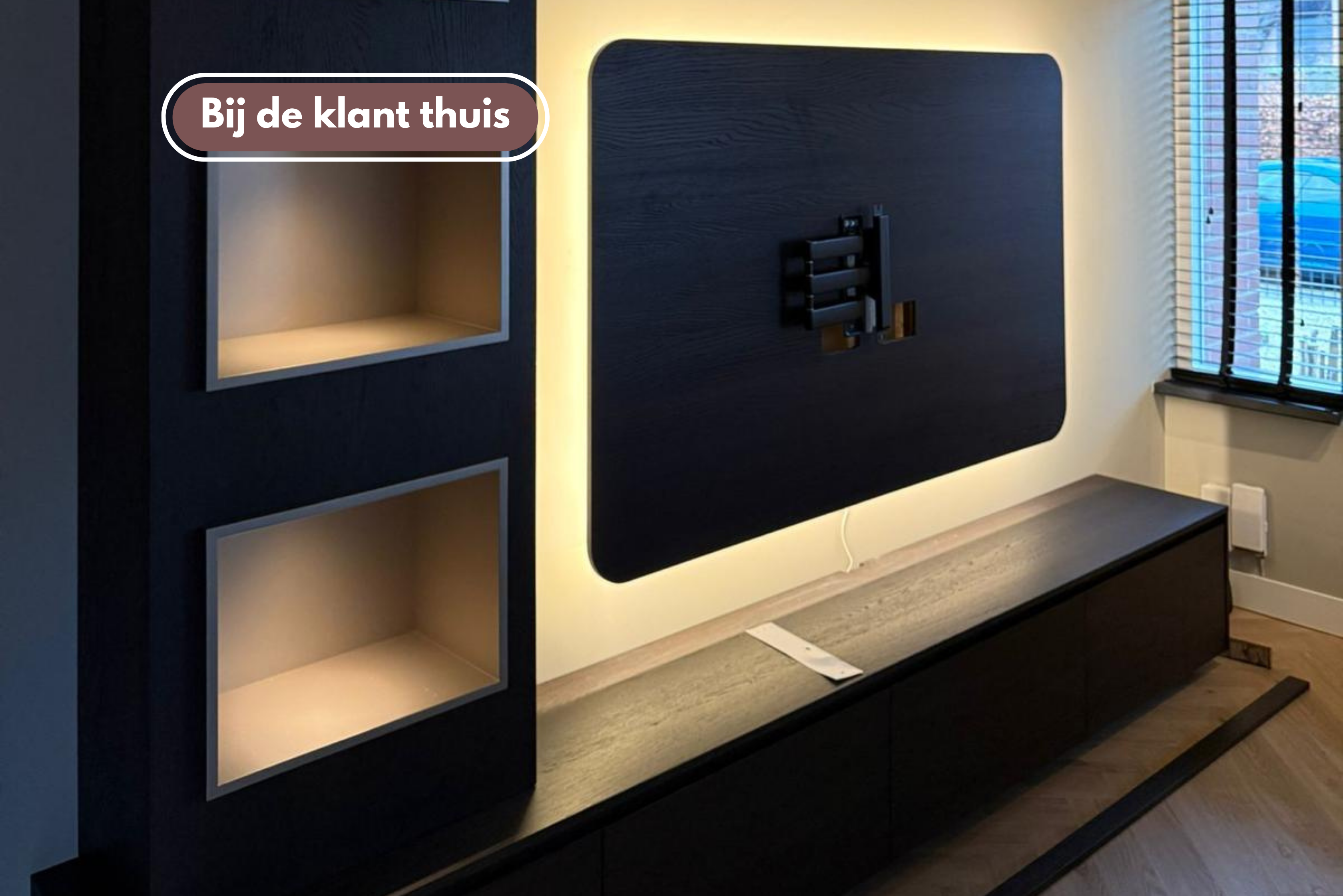 Tv-Meubel Mason Grand - Eiken - 4 Kleppen - Chimney