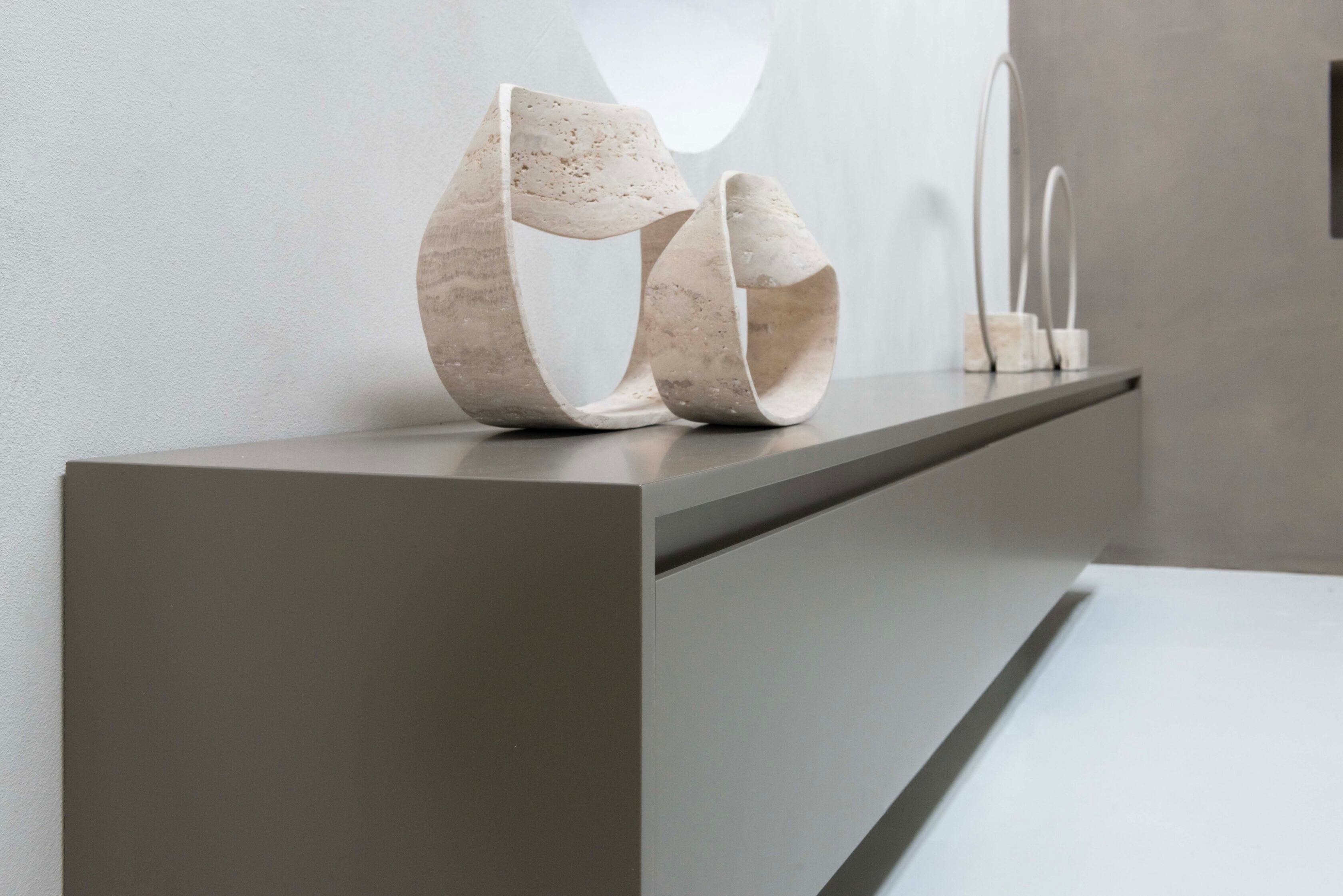 TV-meubel Mason - Zwevend - Groen - MDF - 3 kleppen