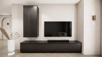 Tv meubel Mason Royal - Zwevend - Eiken - 3 kleppen - Chimney