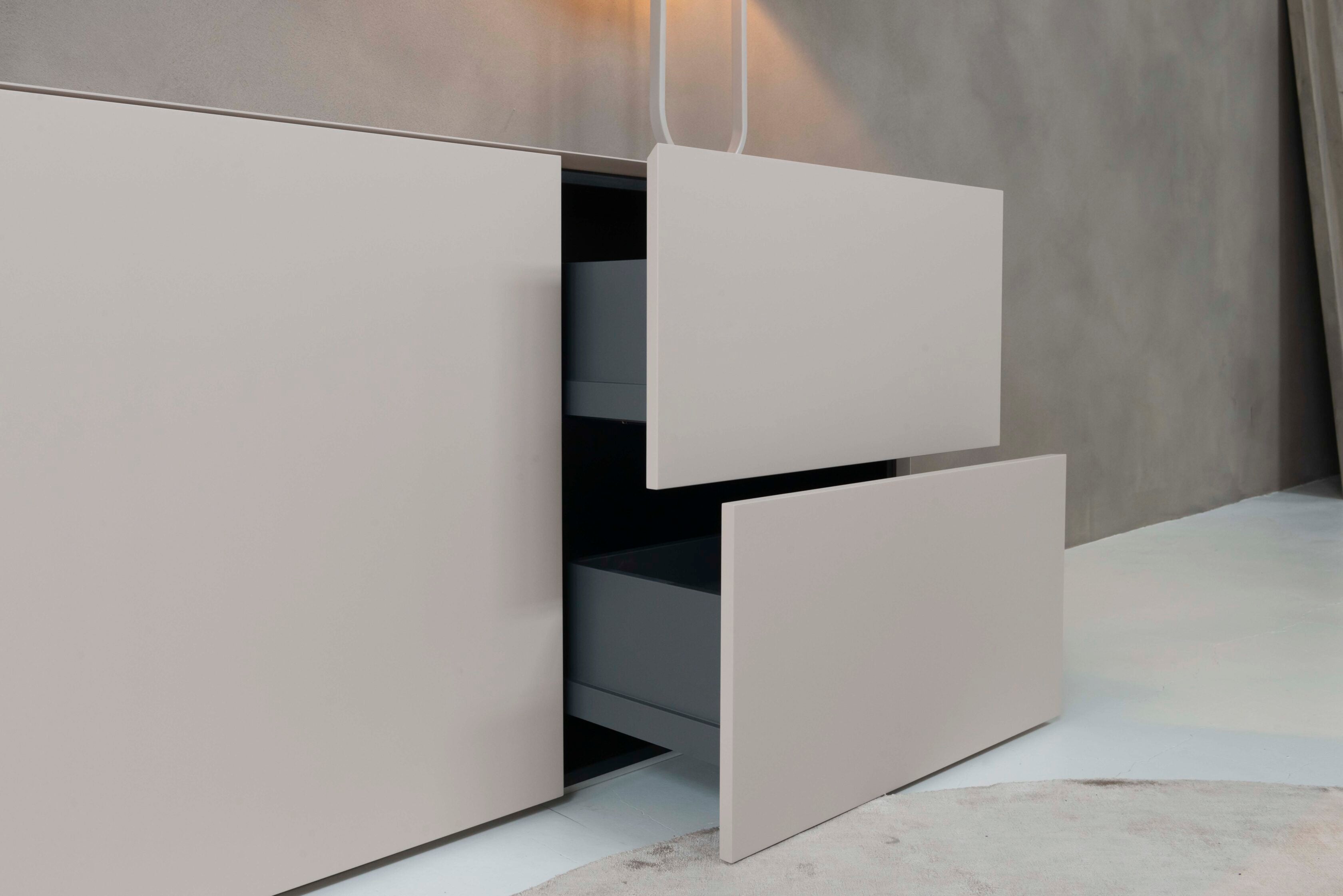 Dressoir Zyan - Staand - Beige - MDF - 2 deuren - 2 lades