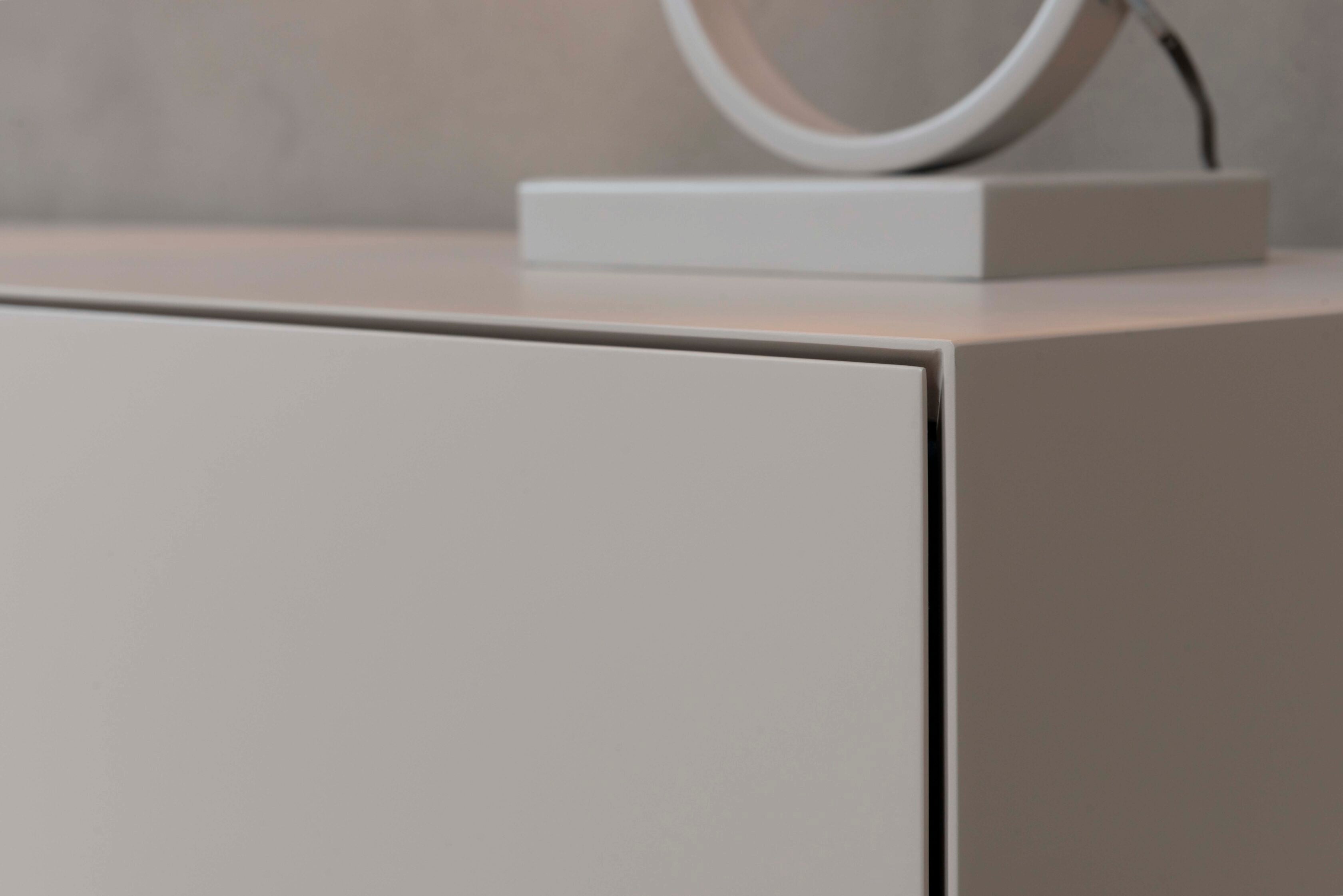 Dressoir Zyan - Zwevend - Beige - MDF - 2 deuren - 4 lades