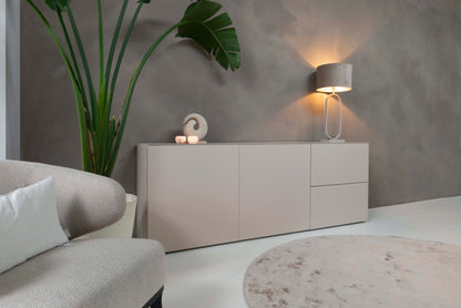 Dressoir Zyan - Staand - Beige - MDF - 2 deuren - 2 lades