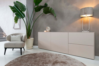 Dressoir Zyan - Staand - Beige - MDF - 2 deuren - 2 lades