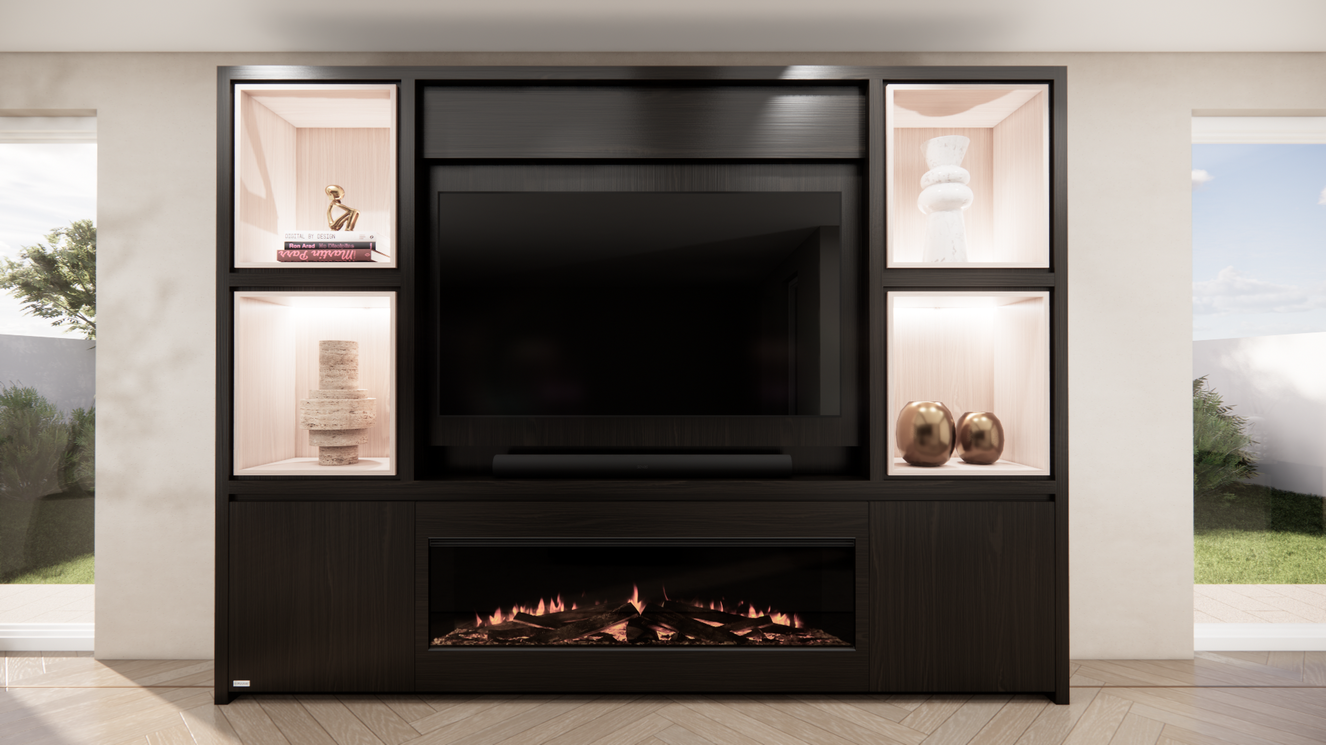 Cinewall Grace - Staand - Eiken - 2 Deurs - 280-340 cm - British Fires