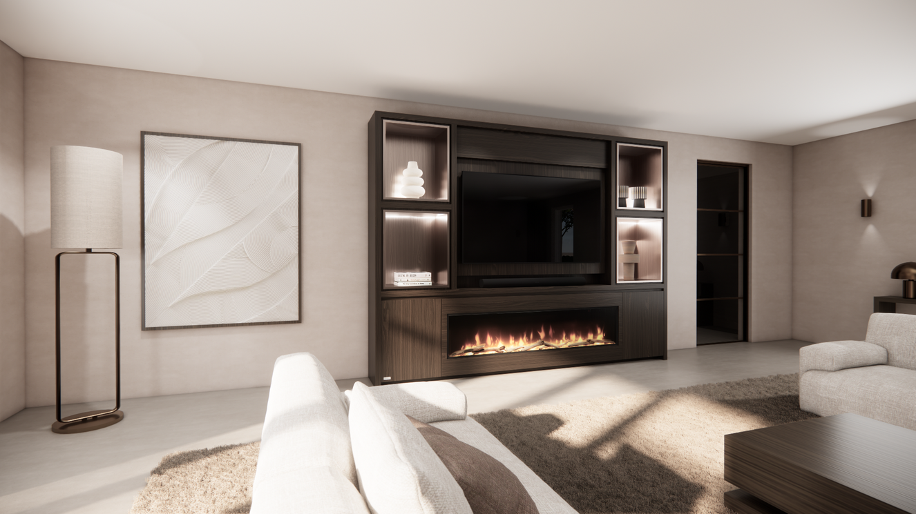 Cinewall Grace - Staand - Eiken - 2 Deurs - 280-340 cm - Dimplex