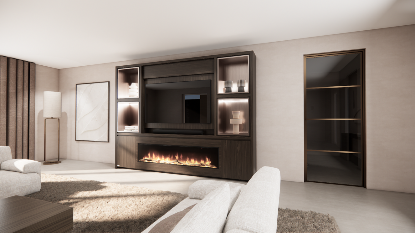 Cinewall Grace - Staand - Eiken - 2 Deurs - 280-340 cm - Dimplex