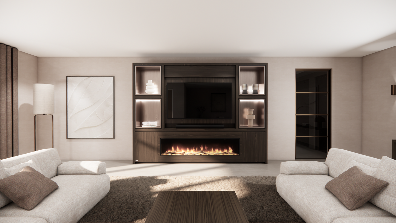 Cinewall Grace - Staand - Eiken - 2 Deurs - 280-340 cm - Dimplex