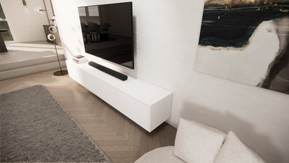 TV-meubel Murphy - Zwevend - Melamine - 4 kleppen