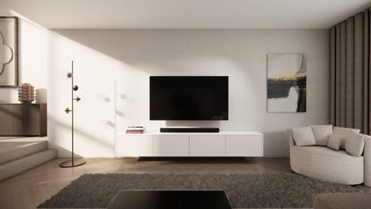 TV-meubel Murphy - Zwevend - Melamine - 4 kleppen