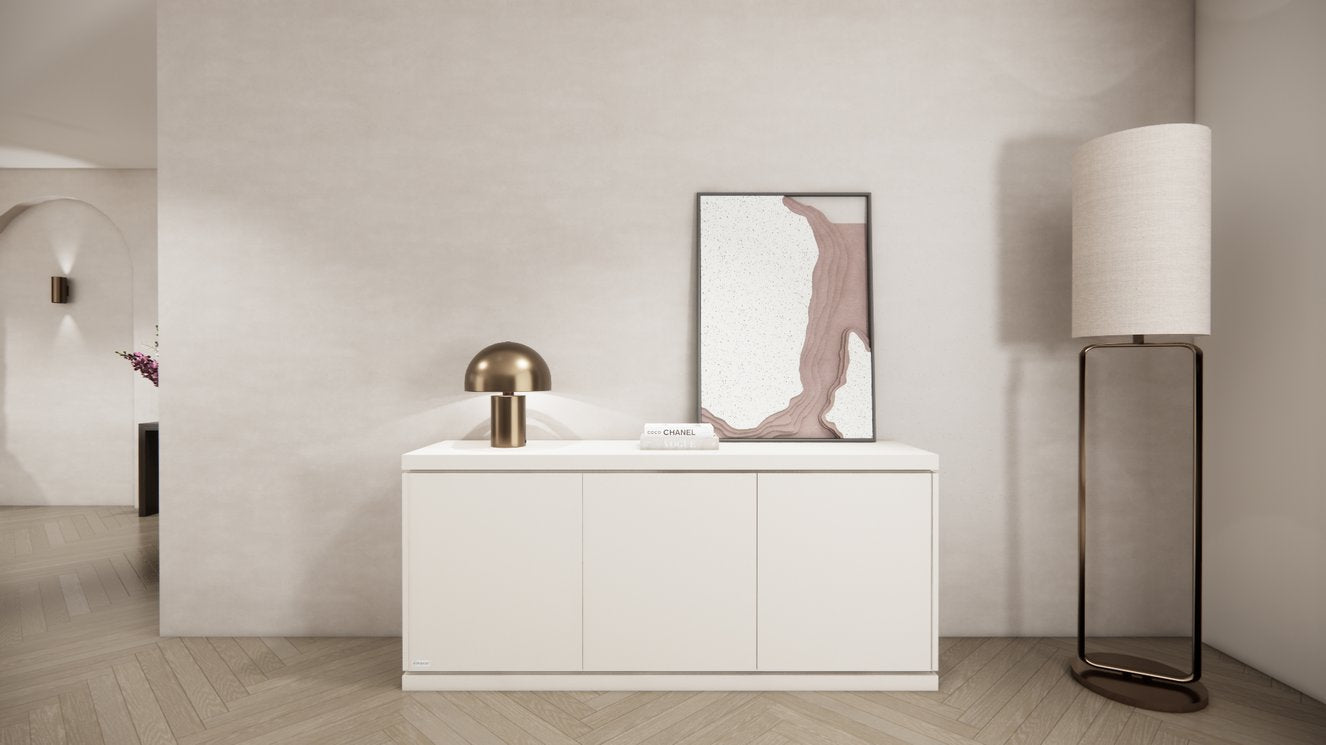 Dressoir Rockefeller - Staand - Wit - MDF - 3 Deurs