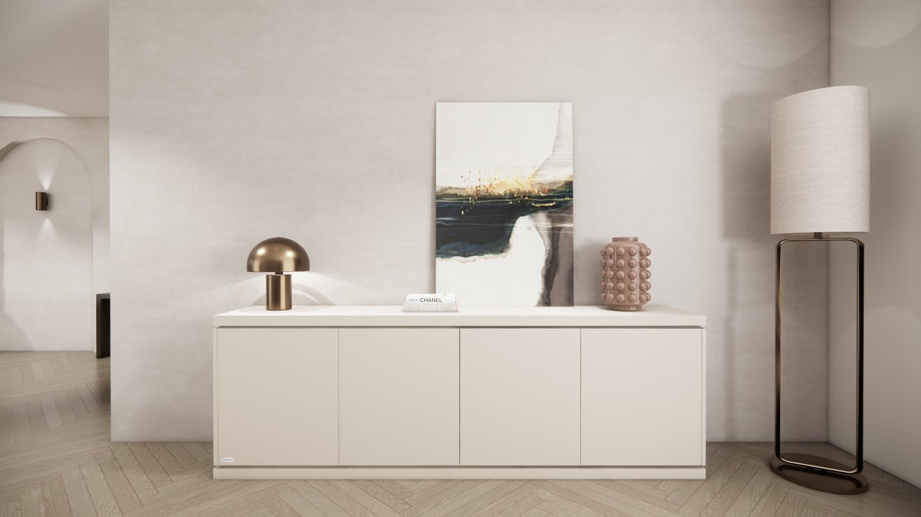 Dressoir Rockefeller - Staand - Wit - MDF - 4 Deurs