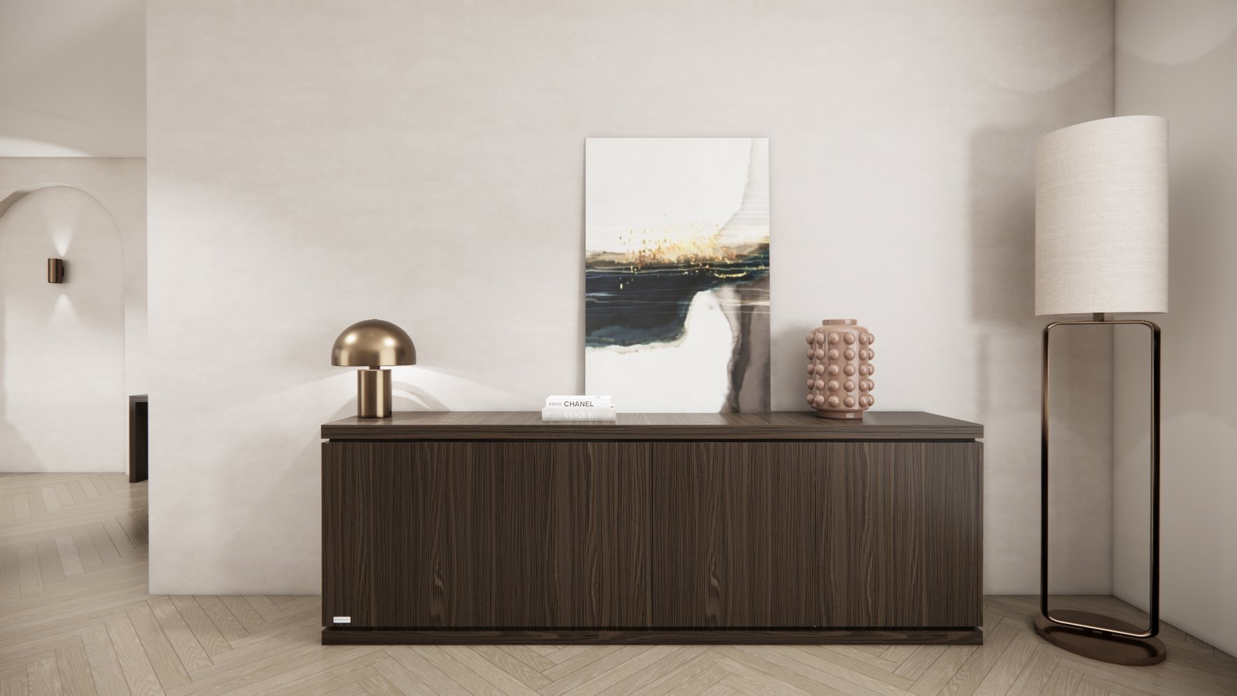 Dressoir Rockefeller - Staand - Bruin - Eiken - 4 Deurs