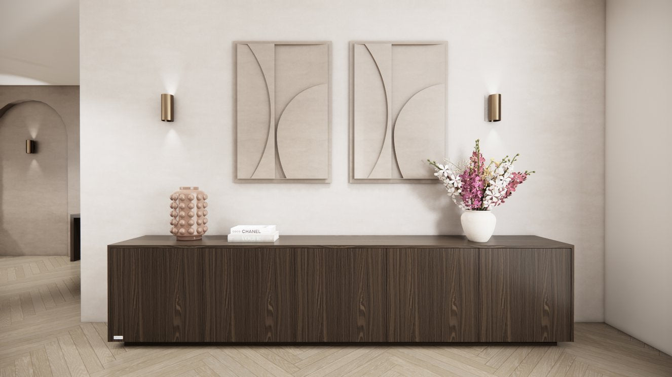 Dressoir Johnson - Staand - Bruin - Eiken - 5 Deurs