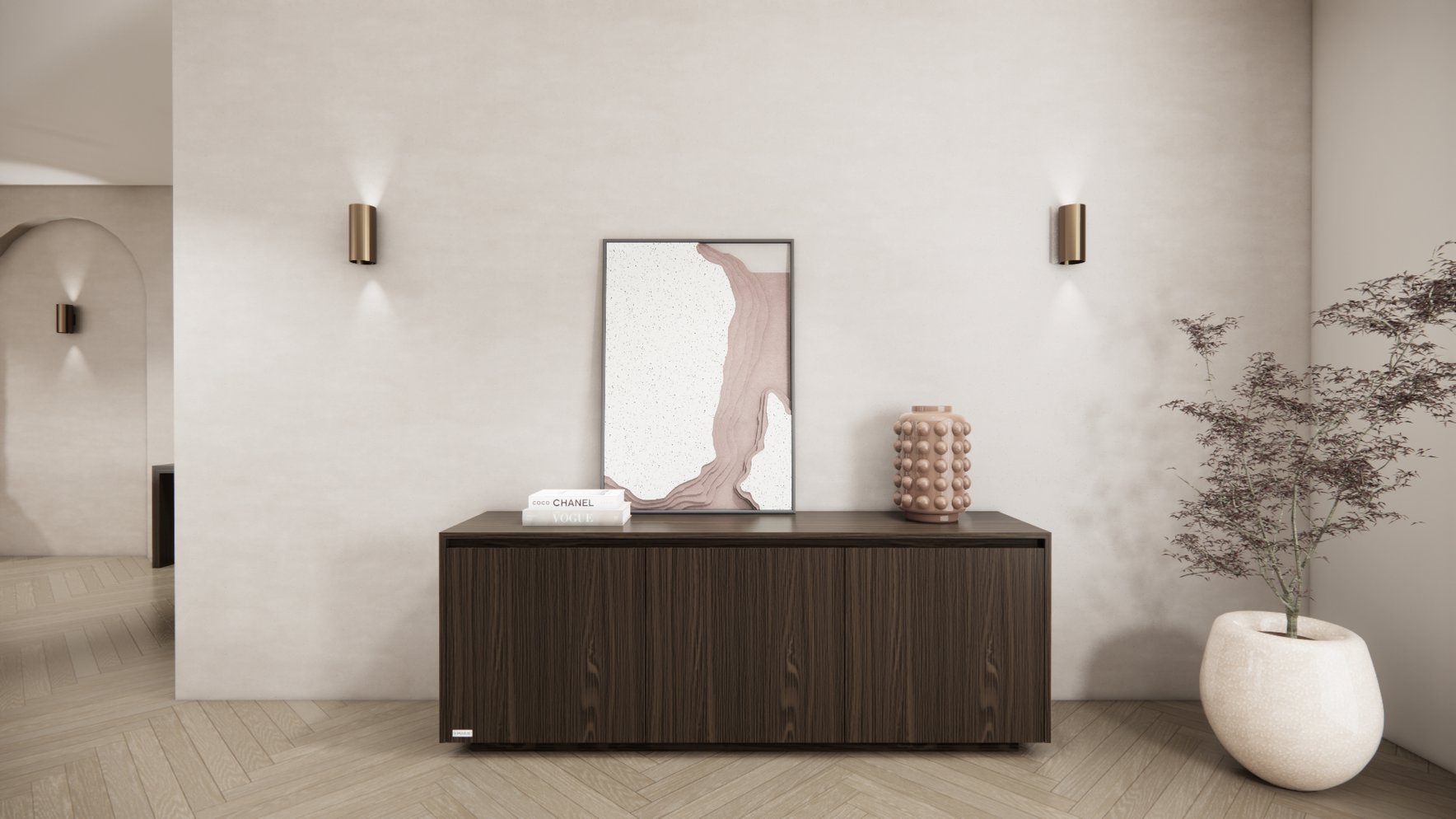 Dressoir Mason - Staand - Bruin - Eiken - 3 Deurs