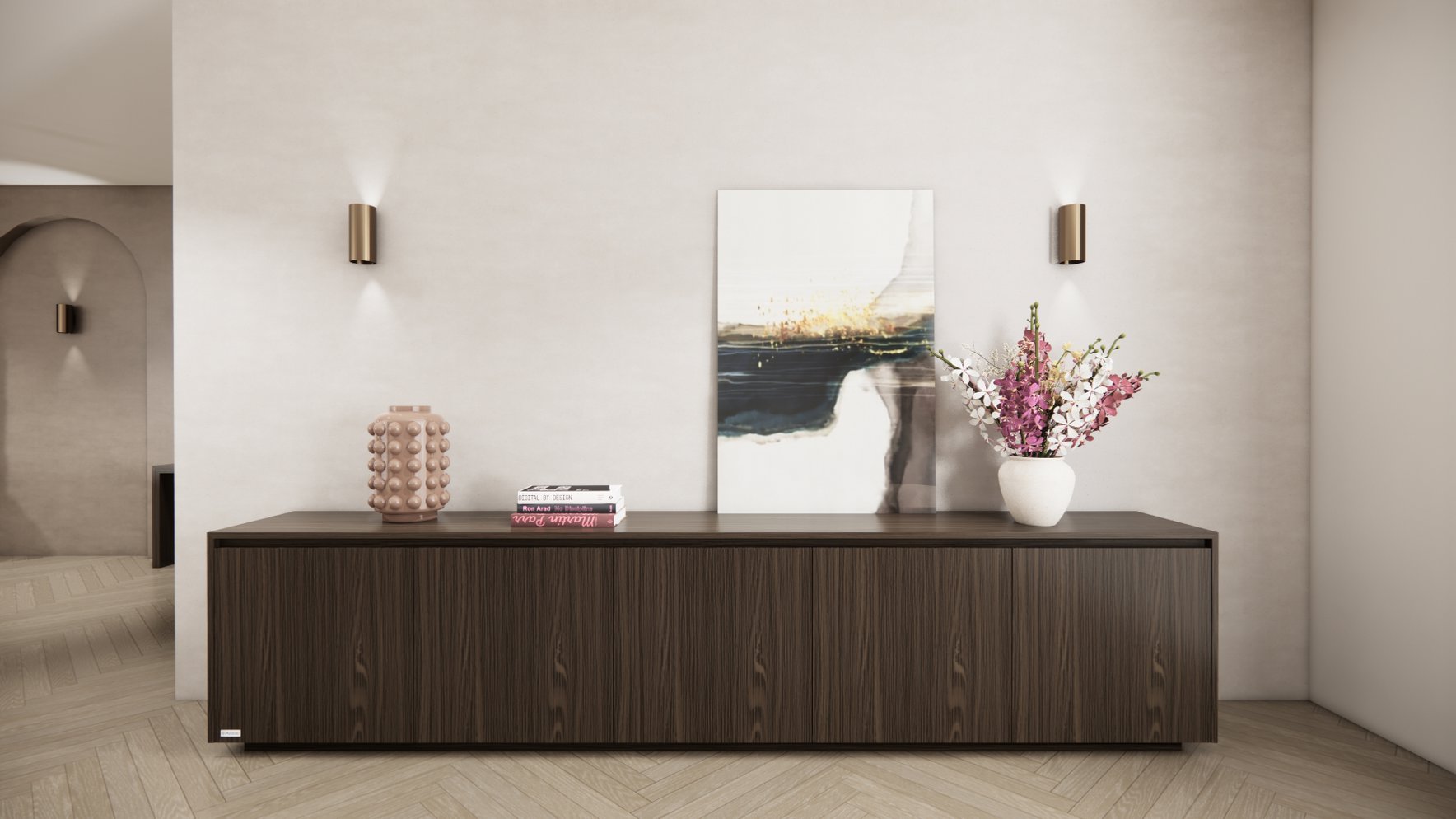 Dressoir Mason - Staand - Bruin - Eiken -  4 Deurs