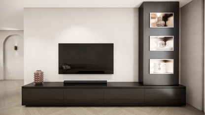 Tv meubel Mason Excellent- Eiken - 4 kleppen - Chimney