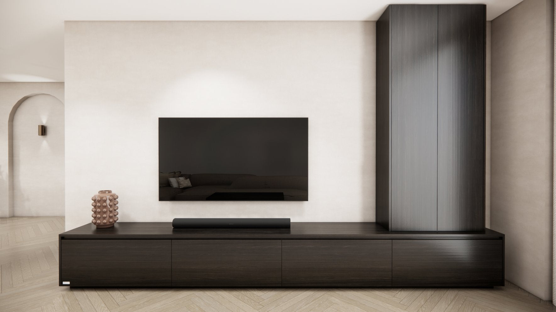 Tv meubel Mason Royal - Eiken - 4 kleppen - Chimney