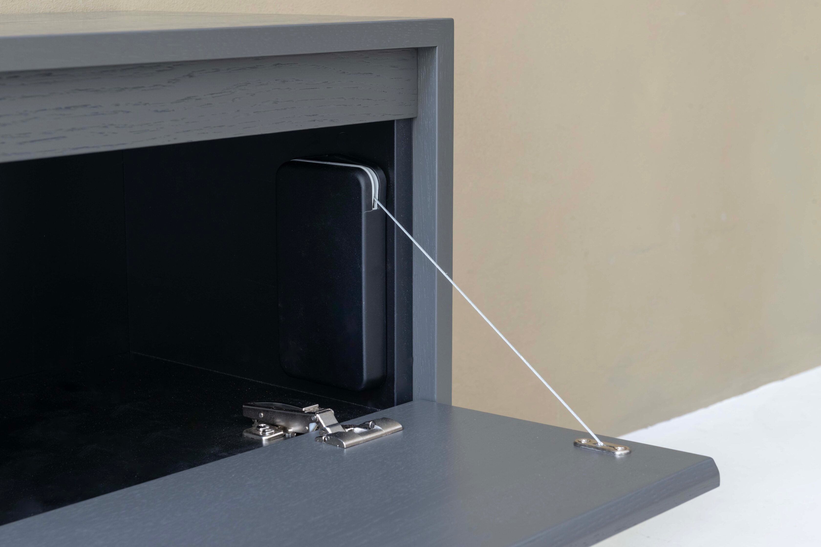 TV-meubel Mason - Zwevend - Grijs - Eiken - 3 kleppen