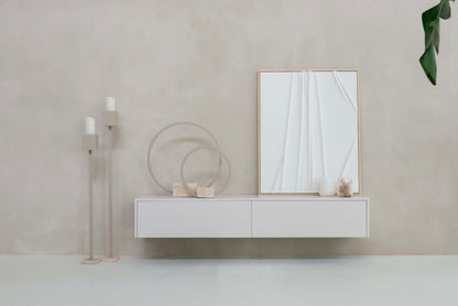 TV-meubel Johnson - Zwevend - Beige - MDF - 2 kleppen