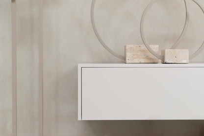 TV-meubel Johnson - Zwevend - Beige - MDF - 2 kleppen