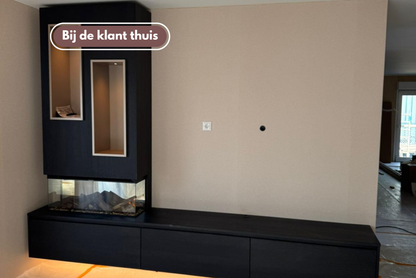 TV-meubel Mason Majestic - Eiken - 3 kleppen - Elektrische haard - Met koof