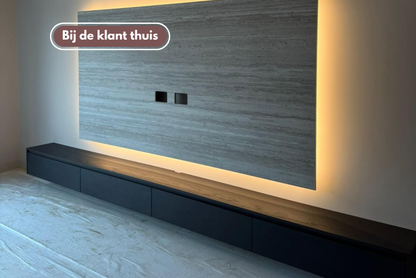 TV-meubel Mason - Zwevend - Eiken - 4 kleppen