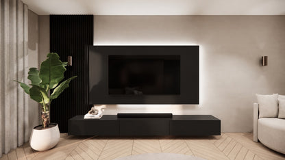 Wandpaneel Melamine Mat RAL 9005 - TV paneel