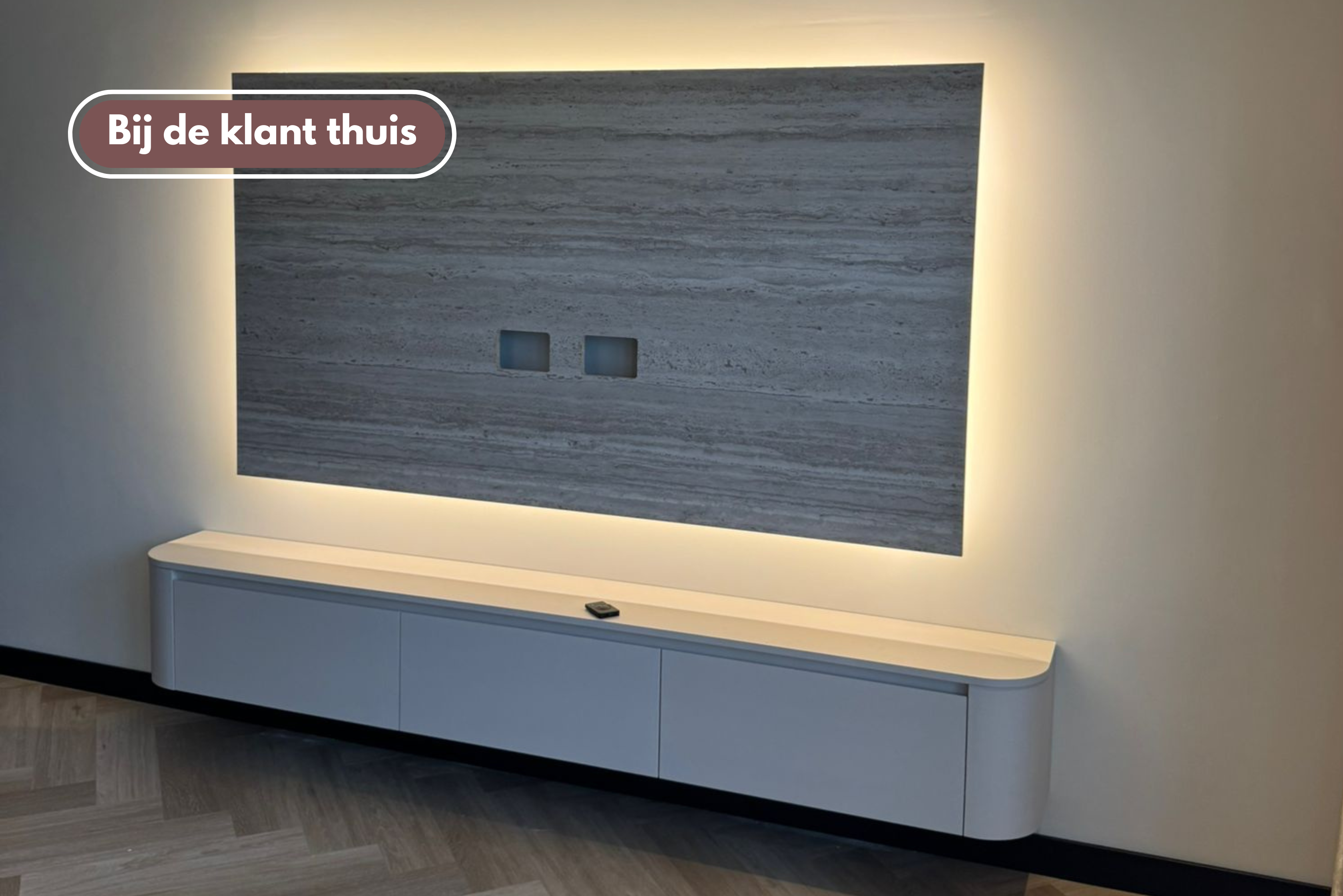 Wandpaneel - Travertin - Melamine - TV paneel