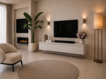TV-meubel Rockefeller - Zwevend - MDF - 2 kleppen