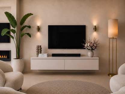 TV-meubel Rockefeller - Zwevend - MDF - 2 kleppen