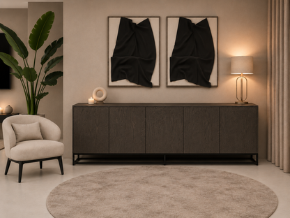 Dressoir Thompson - Staand - Eiken - 5 Deurs