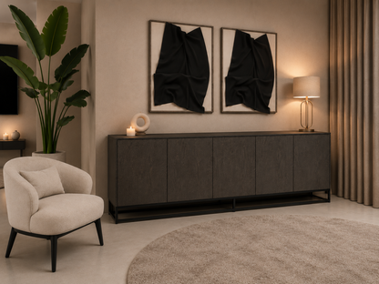 Dressoir Thompson - Staand - Eiken - 5 Deurs