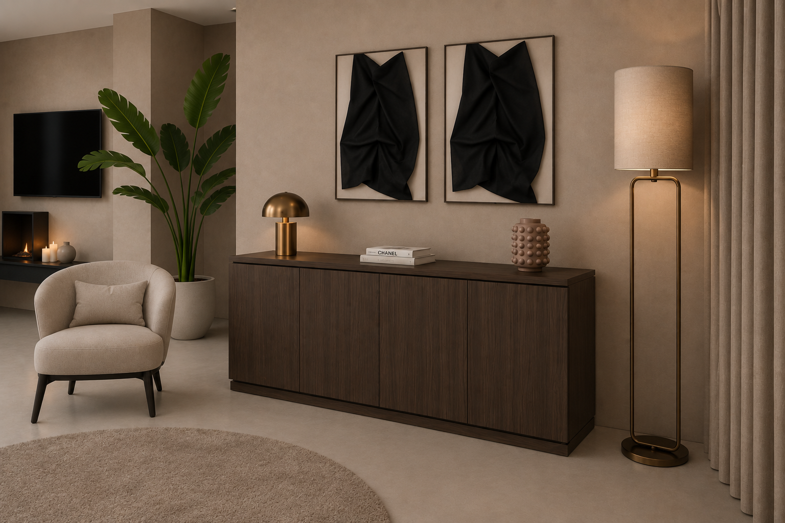Dressoir Rockefeller - Staand -  Eiken - 4 Deurs