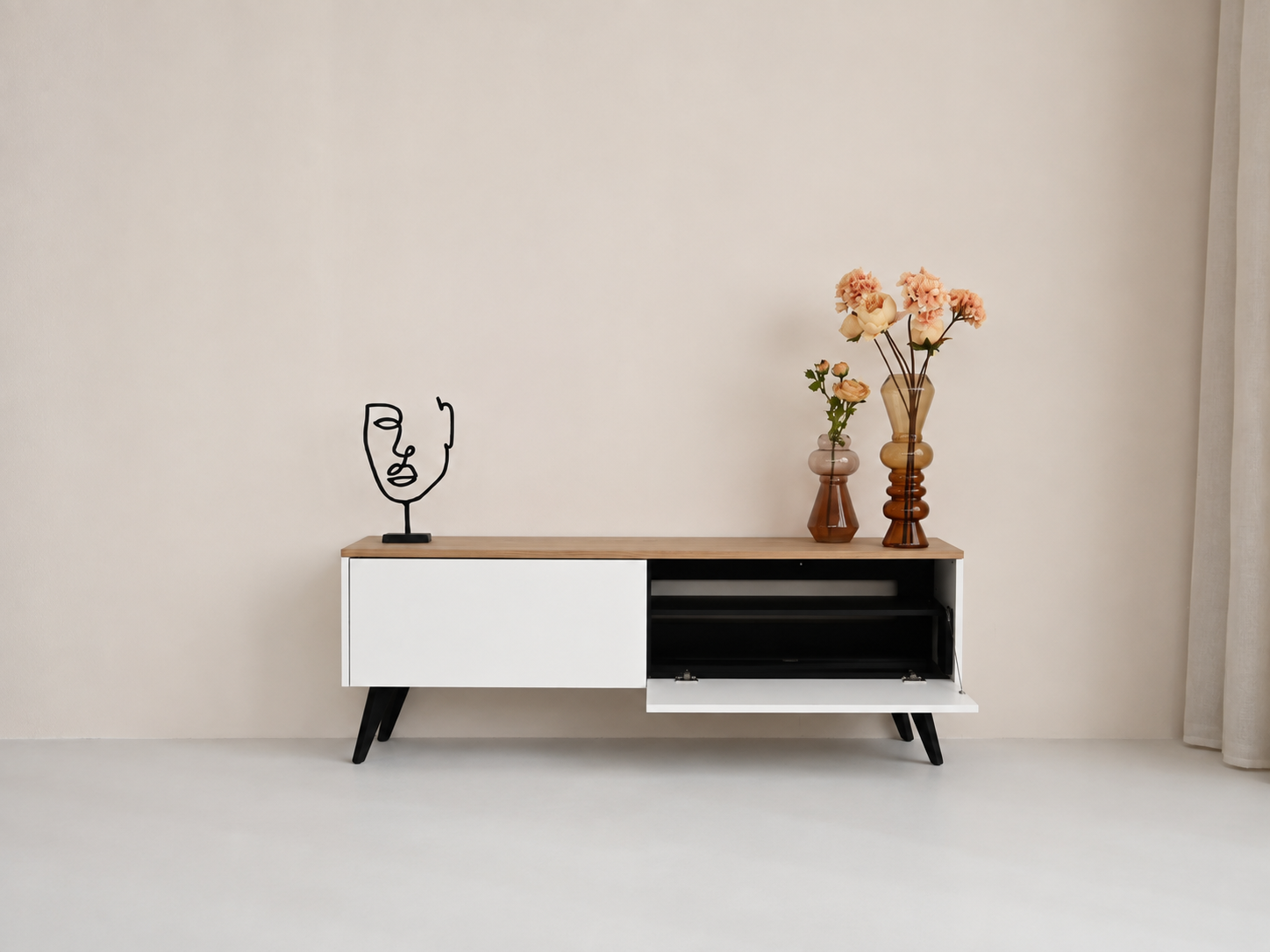 TV-meubel Johnson - Staand - MDF - 2 kleppen