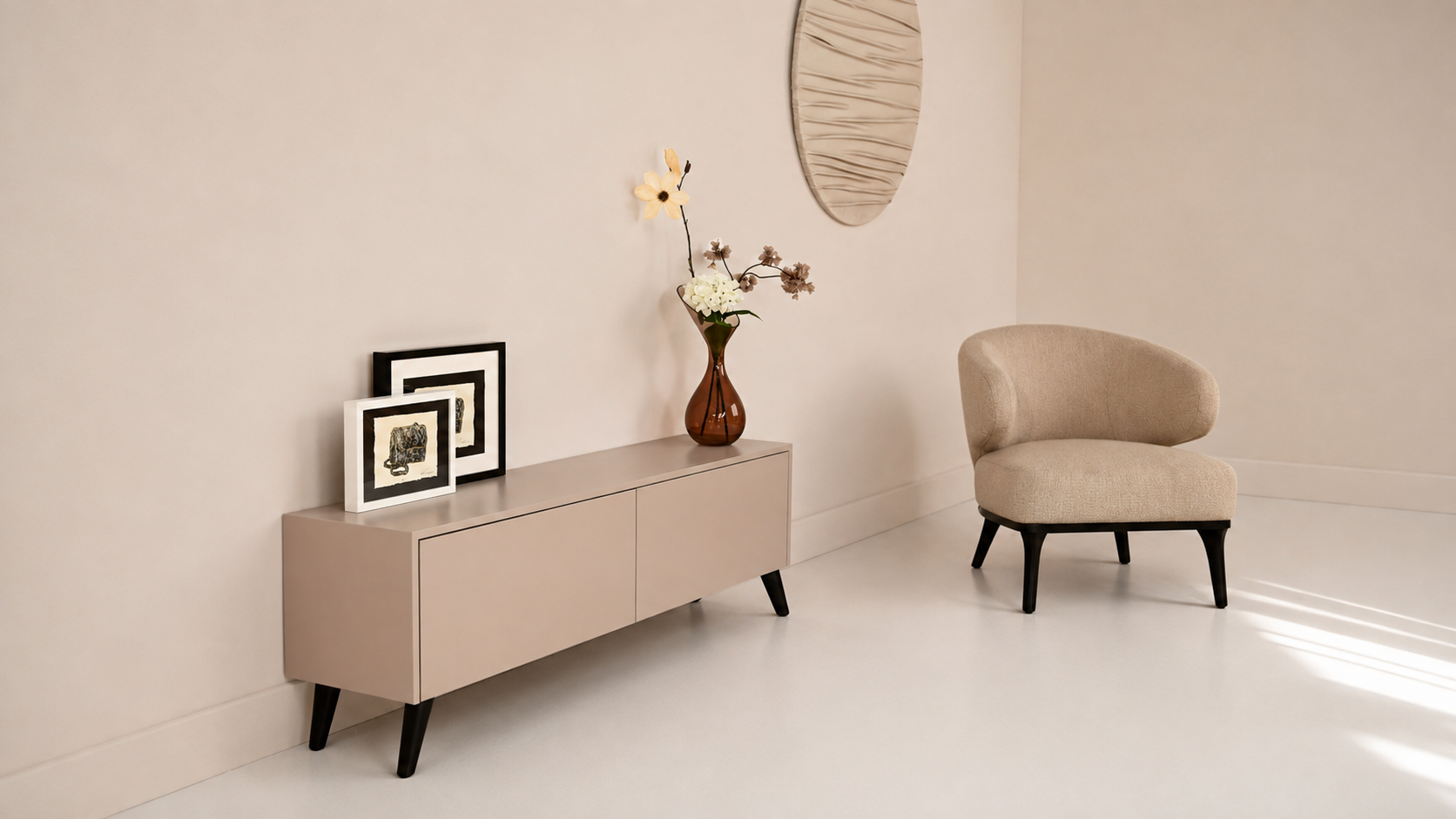 Tv-meubel Johnson - Staand - MDF - 2 kleppen