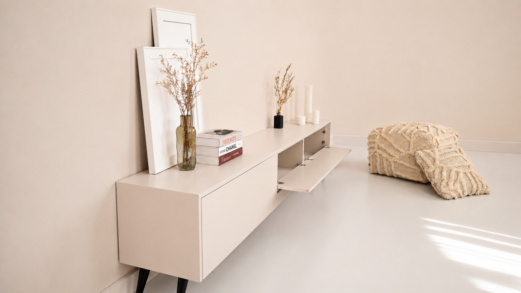 TV-meubel Johnson - Staand - MDF - 3 kleppen