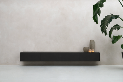 TV-meubel Zyan - Zwevend -  MDF - 4 kleppen