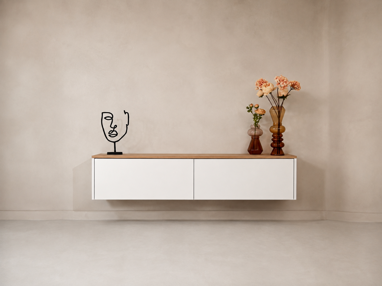 TV-meubel Johnson - Zwevend - MDF - 2 kleppen