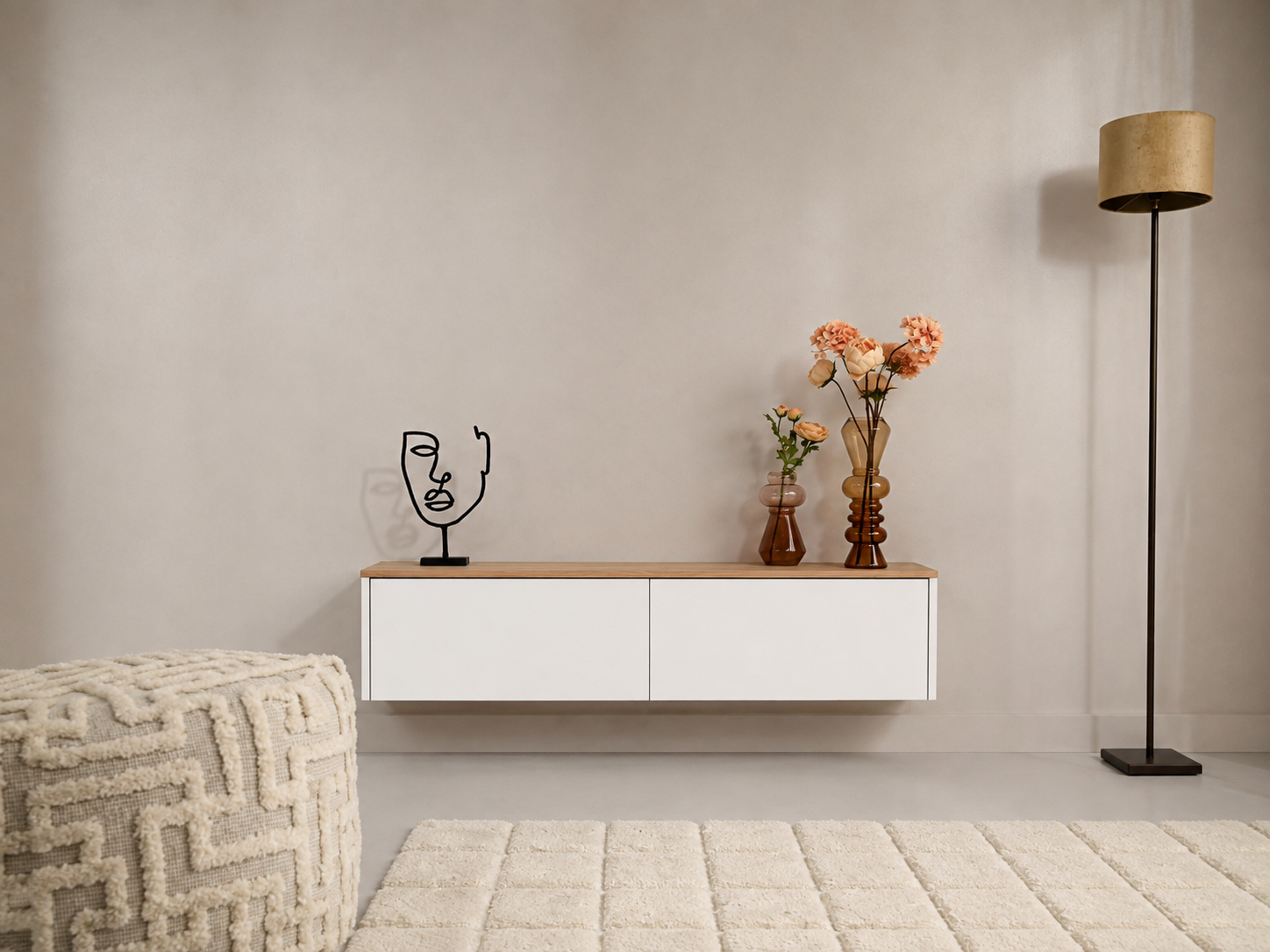 TV-meubel Johnson - Zwevend - MDF - 2 kleppen