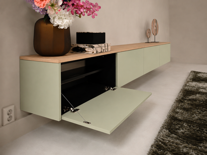 TV-meubel Johnson - Zwevend - MDF - 4 kleppen