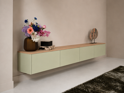 TV-meubel Johnson - Zwevend - MDF - 4 kleppen
