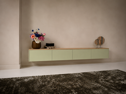 TV-meubel Johnson - Zwevend - MDF - 4 kleppen