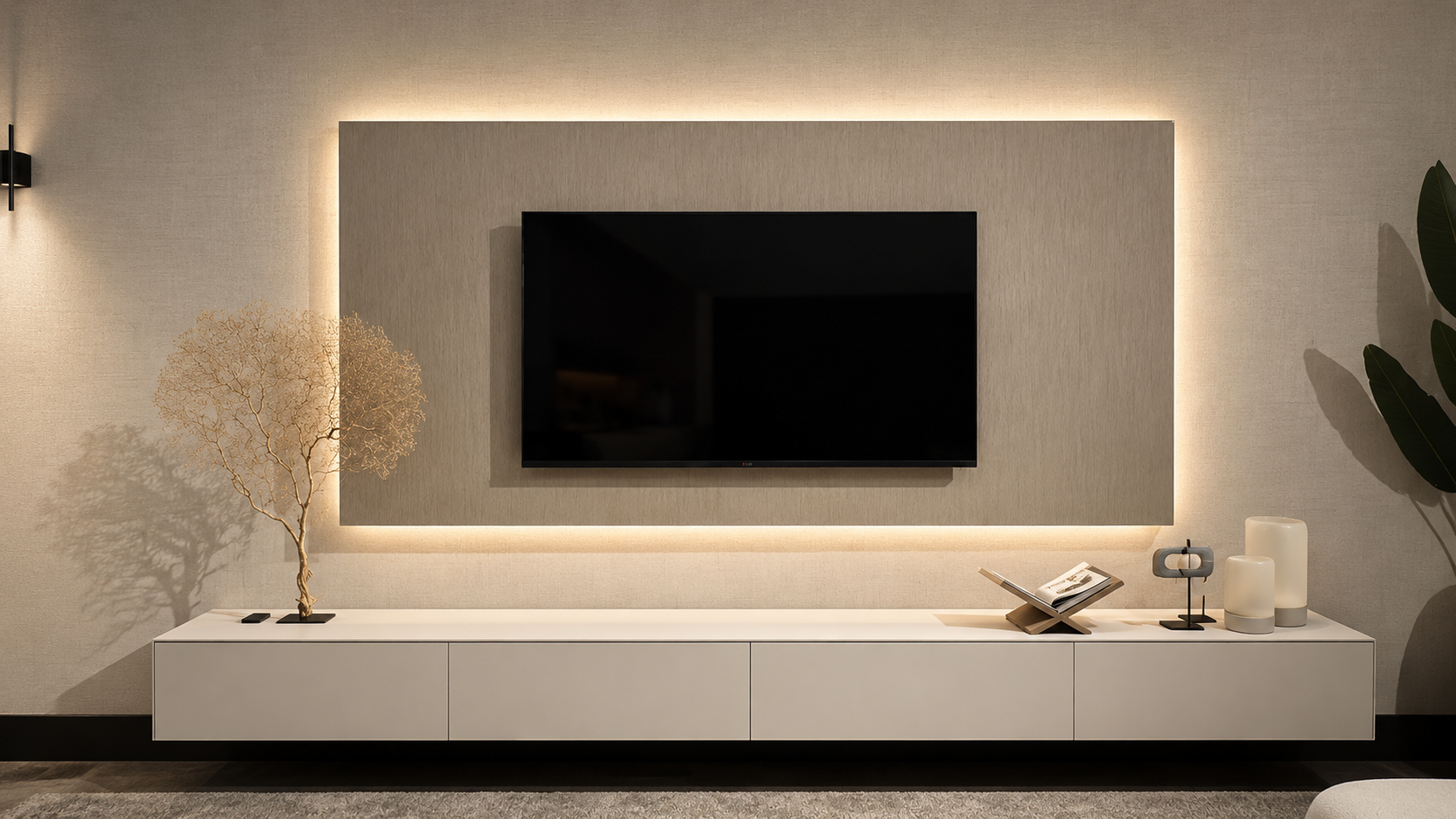 Wandpaneel - Alpaca - Melamine - TV paneel