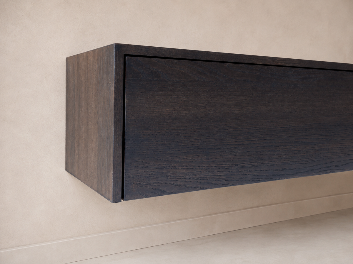 TV-meubel Johnson - Zwevend - Eiken - 4 kleppen