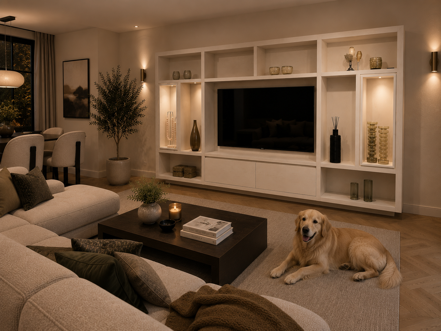 Cinewall Como - Zwevend - Eiken