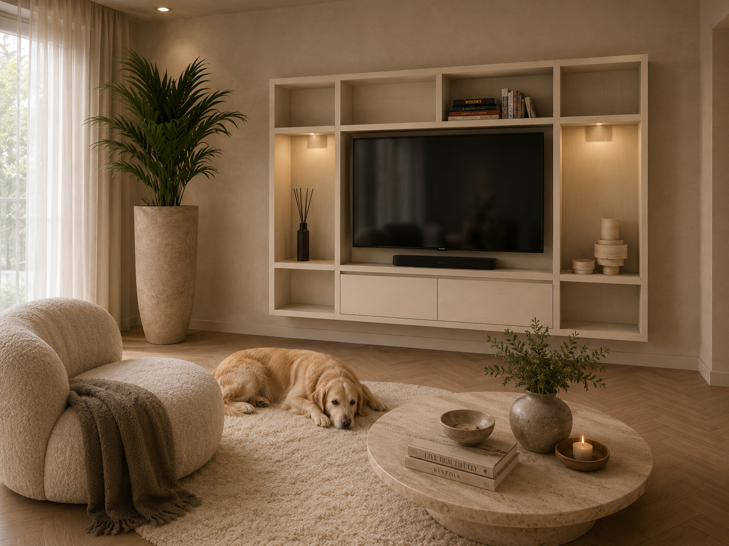 Cinewall Como - Zwevend - Eiken - 2 kleppen - 270 cm